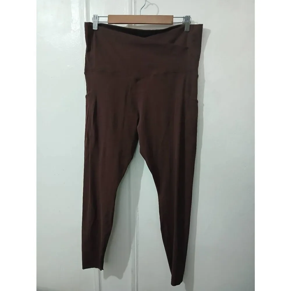Nike Womens large RUSSET BROWN hi waist FULL COVERAGE FULL LENGTH leggings
